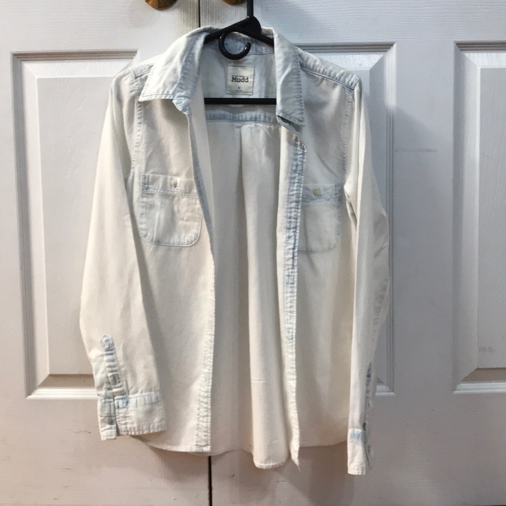White denim shirt